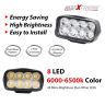 Allextreme EXL21S2 Universal LED Fog Light Driving Work Lamp for Bike Cars and Motorcycle (8 Led, 2Pcs With Switch)