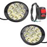 Allextreme EX9LWS2 9 LED Mirror Mount Fog Light Adjustable Angle Spot Beam Waterproof Driving Lamp with Handlebar Switch for Motorcycle Cars and Bike (18W, White Light, 2 Pcs)