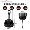 Allextreme EX9LWS2 9 LED Mirror Mount Fog Light Adjustable Angle Spot Beam Waterproof Driving Lamp with Handlebar Switch for Motorcycle Cars and Bike (18W, White Light, 2 Pcs)