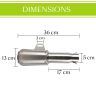 AllExtreme EXEMSL2 51mm Inlet Universal Exhaust Muffler Silencer for Street Sports Dirt Bike and Motorcycles (Silver)