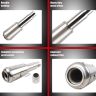 AllExtreme EXEMSL2 51mm Inlet Universal Exhaust Muffler Silencer for Street Sports Dirt Bike and Motorcycles (Silver)