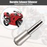 AllExtreme EXEMSL2 51mm Inlet Universal Exhaust Muffler Silencer for Street Sports Dirt Bike and Motorcycles (Silver)