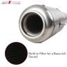 AllExtreme EXEMSL2 51mm Inlet Universal Exhaust Muffler Silencer for Street Sports Dirt Bike and Motorcycles (Silver)