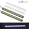 AllExtreme EX001WS Universal Daytime Running Light Waterproof Flexible LED DRL Driving Lamp for Motorcycles Cars & Bikes (White)