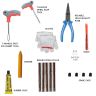 AllExtreme Universal Tubeless Tyre Puncture Repair Kit Flat Tire Puncher Patch Tools (Model 7)