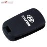 AllExtreme EX3CRKC 3 Buttons Silicone Car Remote Key Cover Shell Case Body for Hyundai i20 Old Models (Black)