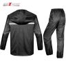 Allextreme ‎AERNC012 Unisex PVC Hooded Rain Jacket and Pant (Black XXXL)
