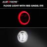 Allextreme EX3IHR1 3 Inch Round White Fog Light with Red Halo Angel Eye Ring for Bike Motorcycle Car & Off Road SUV (20W, 1 Pc), red & white