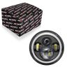 Allextreme 7 Inch Full Ring Round LED Headlight with Hi/Low Beam and Angel Eye Lamp Compatible with Royal Enfield Bullet, Harley Davidson Jeep Wrangler (Pack of 1)