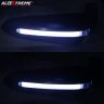 Allextreme EXHB22W Motorcycle Hand Guard with LED Light Universal Bike Handle Protector Shield Handlebar Protection Gear (White, 7/8 Inch, 22mm),Standard