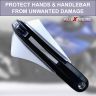 AllExtreme EXHW22W 7/8" 22mm Motorcycle Hand Guard with LED Light Universal Bike Handle Protector Shield Handlebar Protection Gear (White)