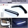 AllExtreme EXHW22W 7/8" 22mm Motorcycle Hand Guard with LED Light Universal Bike Handle Protector Shield Handlebar Protection Gear (White)