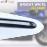 AllExtreme EXHW22W 7/8" 22mm Motorcycle Hand Guard with LED Light Universal Bike Handle Protector Shield Handlebar Protection Gear (White)