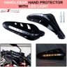 AllExtreme 7/8" 22mm Motorcycle Hand Guard with LED Light Universal Bike Handle Protector Shield Handlebar Protection Gear (Yellow)