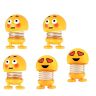 Allextreme EXNTA195 Happy Head Shaking Smiley Emoji Dancing Toys for Car Interior Decoration Accessories Small Decorative Items Gifts (Random Expressions, 3Pcs)