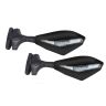 AllExtreme EXTSRM2 Universal Motorcycle Rearview Side Mirrors with LED Turn Signal Indicator Adjustable Bike Rear View Mirror for R15 & Other Full Flared Bikes (Amber Yellow)