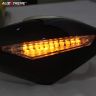 AllExtreme EXTSRM2 Universal Motorcycle Rearview Side Mirrors with LED Turn Signal Indicator Adjustable Bike Rear View Mirror for R15 & Other Full Flared Bikes (Amber Yellow)