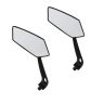 AllExtreme EXSBM02 Universal Bar End Convex Side Angular Mirrors Motorcycle Rear View Mirror For Mountain Bike Scooter Motorbike