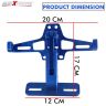 AllExtreme EXANPU1 Universal Adjustable Motorcycle Number License Plate Aluminum Alloy Holder Mount Bracket for All Bikes (Blue)