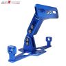 AllExtreme EXANPU1 Universal Adjustable Motorcycle Number License Plate Aluminum Alloy Holder Mount Bracket for All Bikes (Blue)