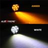 Allextreme EX9FWYP Imported 9 LED Fog Light Spot Beam Waterproof Heavy Duty Pod Driving Work Lamp for Motorcycle Bike Car and SUV (15W, White and Amber, 2 PCS)