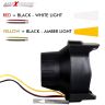 Allextreme EX9FWYP Imported 9 LED Fog Light Spot Beam Waterproof Heavy Duty Pod Driving Work Lamp for Motorcycle Bike Car and SUV (15W, White and Amber, 2 PCS)