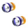 Allextreme EXU2PLB2 U2 Projector Lamp High Intensity Led Headlight Stylish Dual Ring Cob Led Inside Double Angel's Eye Ring Lens Projector (Blue, Pack of 2)