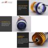 Allextreme EXU2PLB2 U2 Projector Lamp High Intensity Led Headlight Stylish Dual Ring Cob Led Inside Double Angel's Eye Ring Lens Projector (Blue, Pack of 2)
