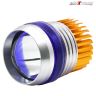 Allextreme EXU2PLB2 U2 Projector Lamp High Intensity Led Headlight Stylish Dual Ring Cob Led Inside Double Angel's Eye Ring Lens Projector (Blue, Pack of 2)