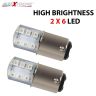 Allextreme EXPB12R Universal 12 LED Silica Gel Parking Light Super Bright Lamp Chipset Silicone License Plate Dome Indicator Bulb for Car Bike and Motorcycle (3W, Red, 2 PCS)