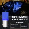 Allextreme EXB2T10 BA9S LED Parking Light SMD Interior Pilot License Plate Dome Indicator Lamp Bulb for Car Bike and Motorcycle (2W, Blue, 2 PCS)