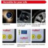 AllExtreme EXCTI12 12V DC Digital Tire Inflator with Digital Gauge and Emergency Flash Light Air Compressor Pump for Cars & Motorcycle (150 PSI)