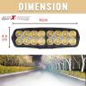 Allextreme EX16SW2 Imported Universal 16 LED Fog Light Off/On Road Driving Work Lamp for Bike Cars and Motorcycle (48W, White Light, 2 PCS)