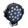 AllExtreme EX7P1B1 17 LED Polymer Body Round LED Fog Light 7 Inch Off Road Driving Roof Universal Spot Lamp for Car, SUV & Bikes (51W, 1Pc)