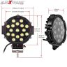 AllExtreme EX7P1B1 17 LED Polymer Body Round LED Fog Light 7 Inch Off Road Driving Roof Universal Spot Lamp for Car, SUV & Bikes (51W, 1Pc)