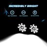 AllExtreme EX7P1B1 17 LED Polymer Body Round LED Fog Light 7 Inch Off Road Driving Roof Universal Spot Lamp for Car, SUV & Bikes (51W, 1Pc)