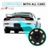 AllExtreme EXNVC8P 8 LED IR Night Vision Car Rear View Camera Wide Angle HD Color Image 18.5 mm Waterproof Backup Reverse Parking Camera