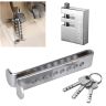 AllExtreme CQ-248 8 Hole Brake Clutch Pedal Car Lock Universal Anti-Theft Adjustable Accelerator Throttle Locking Rod