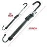 Allextreme CQ-6084 Car Steering Wheel Brake Lock Anti-Theft Retractable Double Hook Car Clutch Pedal Lock Security with 2 Keys
