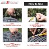 AllExtreme Universal Tubeless Tyre Puncture Repair Kit Flat Tire Puncher Patch Tools (Model 6)