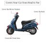 AllExtreme A7001-B Activa Scooty Body Cover Waterproof Gearless Scooter Rain Dust Cover for Indoor Outdoor Protection (Navy Blue)