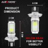 Allextreme EXH4W1P H4 Headlight Brightness COB 900Lm 12V LED Head Lamp Bulb for Cars 30W (White)