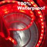 AllExtreme EXDRLY2 Flexible Silica Gel Daytime Running Strip Light Auto LED Strip Soft Tube Lamp turn signal Light for Bikes Cars and Home Decoration Rear (Red + Orange + Ice Blue)