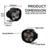 Allextreme EXL3FWS Universal LED Fog Light Driving Work Lamp for Bike Cars and Motorcycle (6 Led, 2Pcs With Switch)