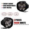 Allextreme EXL3FWS Universal LED Fog Light Driving Work Lamp for Bike Cars and Motorcycle (6 Led, 2Pcs With Switch)