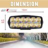 AllExtreme EXL22WW Imported Universal 12 LED Fog Light Off/On Road Driving Work Lamp for Bike Cars and Motorcycle (18W, White Light, 2 PCS)