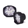 Allextreme EXL5FWW Imported 9 LED Fog Light Spot Beam Waterproof Heavy Duty Pod Driving Work Lamp for Motorcycle Bike Car and SUV (15W, White Light, 2 PCS, 6 Months Warranty)