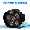 Allextreme EXL3FWW Imported 6 LED Fog Light Waterproof Pod Driving Spot Head Lamp for Bikes Cars and Motorcycle (10W, White Light, 2 PCS)