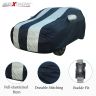 Allextreme AK7005 Car Body Cover Compatible with Maruti Suzuki Alto K10 Custom Fit Dustproof UV Heat Resistant Indoor Outdoor Body Protection (Blue-Silver with Mirror)