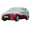 Allextreme I7003 Car Body Cover Compatible with Hyundai Elite i20 Custom Fit Dustproof UV Heat Resistant Indoor Outdoor Body Protection (Silver with Mirror)